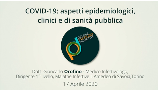 Webinar realizzato dall'Ordine degli Psicologi del Piemonte, nell'ambito del ciclo 