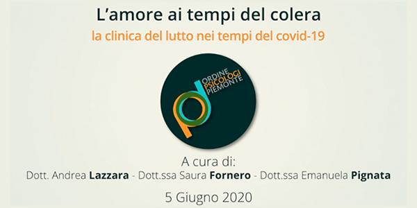 Webinar realizzato dall'Ordine degli Psicologi del Piemonte, nell'ambito del ciclo 