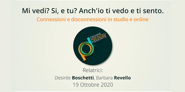 Webinar realizzato dall'Ordine degli Psicologi del Piemonte, nell'ambito del ciclo 