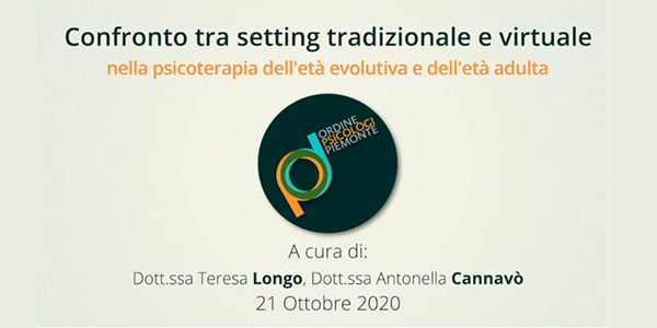 Webinar realizzato dall'Ordine degli Psicologi del Piemonte, nell'ambito del ciclo 