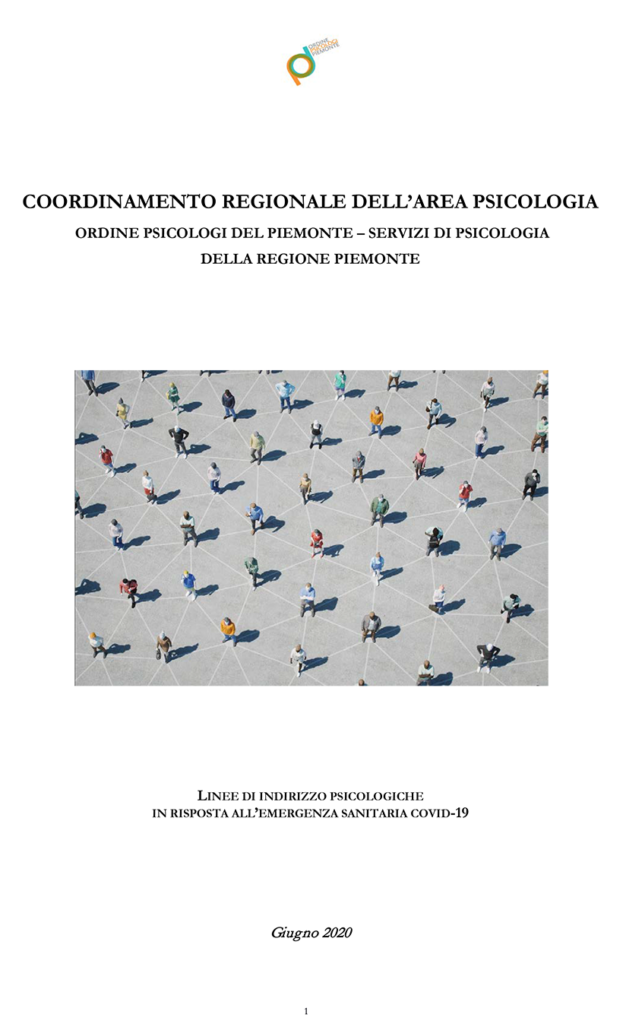 Ordine degli Psicologi del Piemonte e Servizi di Psicologia della Regione Piemonte (Coordinamennto Regionale dell’Area Psicologia) (2020)