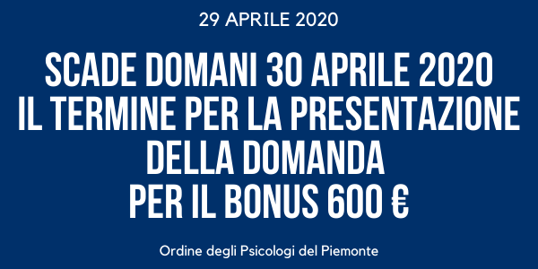 Bonus 600 Euro anche ai neo iscritti all’Enpap negli anni 2019 o 2020