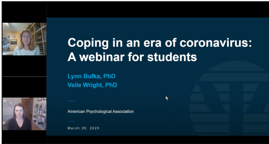 Webinar realizzato dalla American Psychological Association