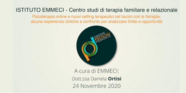 Webinar realizzato dall'Ordine degli Psicologi del Piemonte, nell'ambito del ciclo 