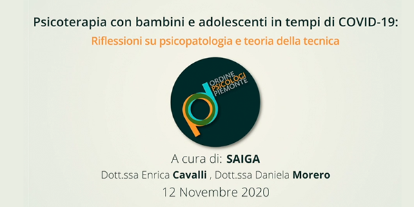 Webinar realizzato dall'Ordine degli Psicologi del Piemonte, nell'ambito del ciclo 