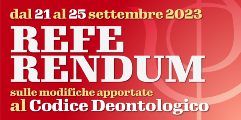 Referendum online sul Codice Deontologico delle Psicologhe e degli Psicologi